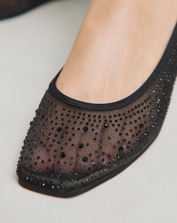 Luminous Embellished Mesh Ballet Flats - Extra Wide Fit (EEE)
