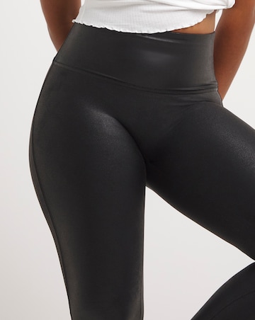 Spanx Medium Control Faux Leather Leggings Black