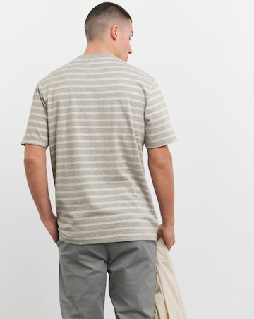 Relaxed Fit Textured Stripe T-Shirt