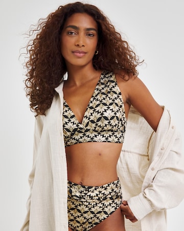 JD Williams Gold Foil Fan Print Bikini Set