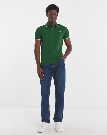 Lacoste Short Sleeve Tipped Polo - Dark Green