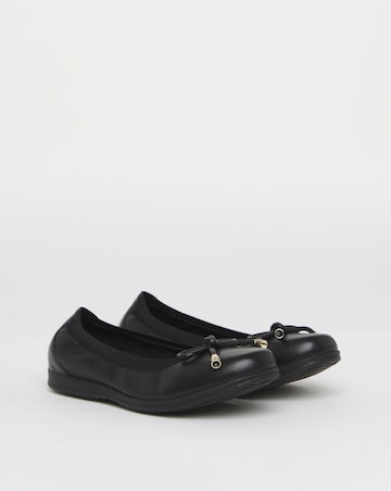 Heavenly Soles Zuri Elasticated Topline Ballerinas - Extra Wide Fit (EEE)