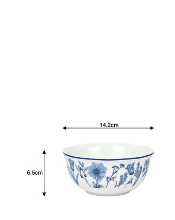 Waterside 16 Piece Blue Floral Dinner Set