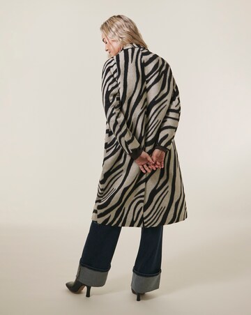 Zebra Printed Longline Coat