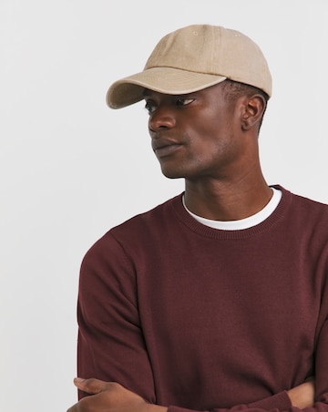 Burgundy Cotton Crew Neck Jumper