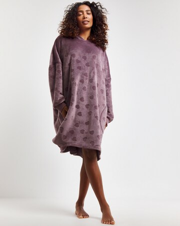 Pretty Secrets Jacquard Oversized Hooded Lounge Dress
