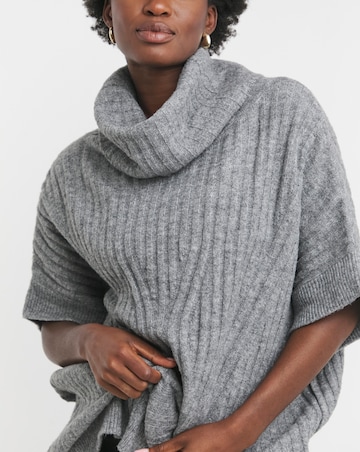 Roll Neck Poncho Tunic