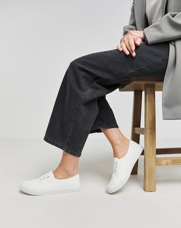 Birney Lace Up Plimsole Trainers - Standard Fit (D)