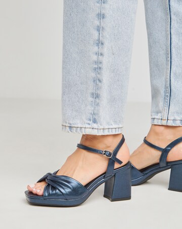 Cerise Twist Upper Platform Sandal Extra Wide EEE Fit