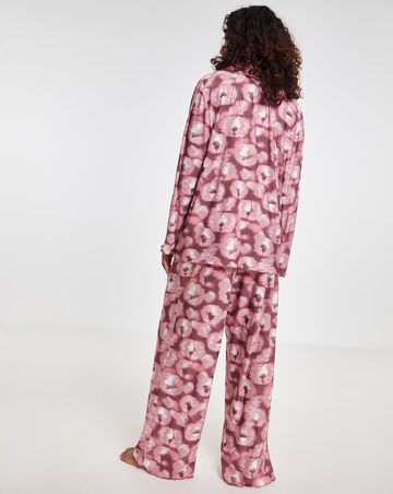 Button Through Plisse Pyjama Set