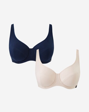 Slimma 2 Pack Cotton Wired Full Cup Bras B-G