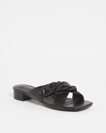 Chain Detail Crossover Mule - Wide Fit (E)