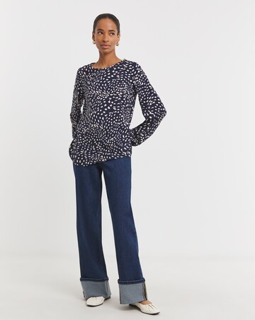 Crew Neck Balloon Sleeve Top