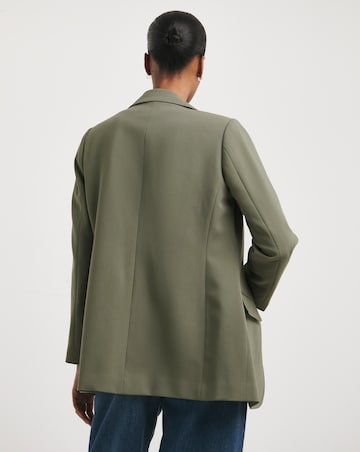 Straight Fit Twill Blazer