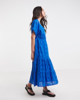 Pure Cotton Broderie Smock Dress