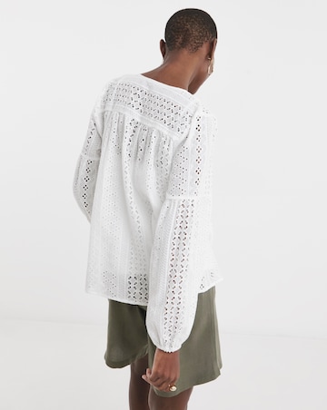 Pure Cotton Broderie Blouse