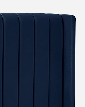 Eloise Winged Velvet Storage Bed with 3 Layer Memory Foam Hybrid Mattress