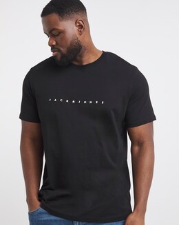 Jack &amp; Jones Star Logo T-Shirt - Black