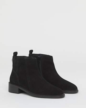 Blythe Hidden Gusset Leather Ankle Boots - Extra Wide Fit (EEE)