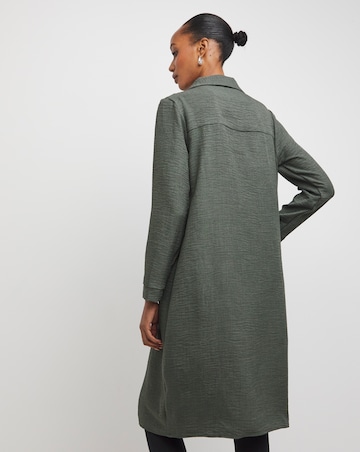 Long Sleeve Zip Collared Dress