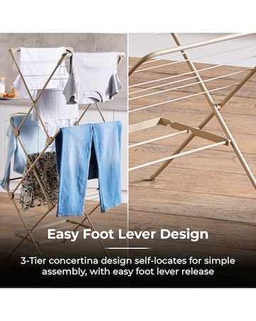 Tower Latte Concertina Clothes Airer