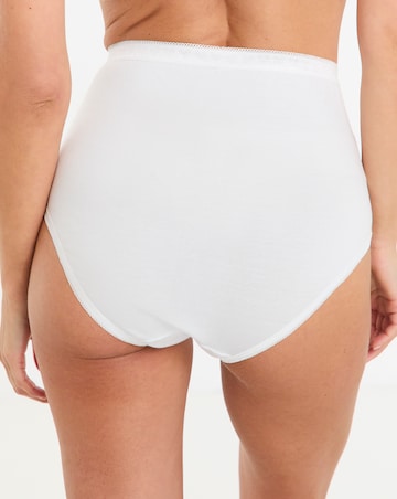 Slimma (4 Pack) Cotton Full Knickers Black/White