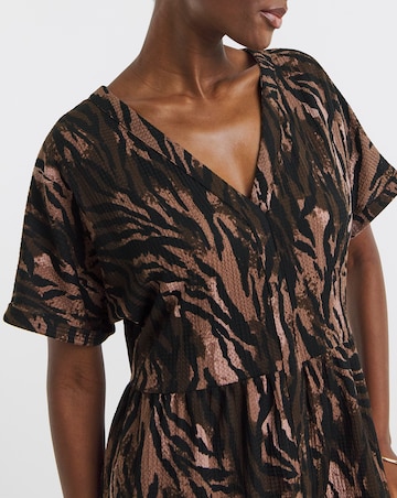 Textured Jersey Smock Dress