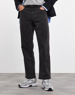 Blackwash Loose Fit Stretch Jeans