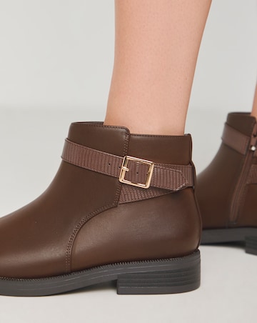 Drew Ankle Buckle Boot - Wide Fit (E)