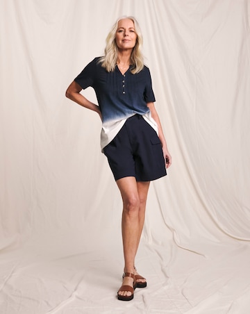 Julipa Pintuck Pure Cotton Ombre T-Shirt