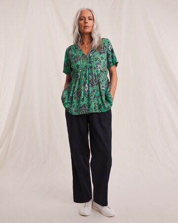 Julipa Textured Crinkle Printed Blouse