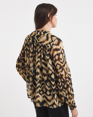 Printed Georgette Button Through Blouse