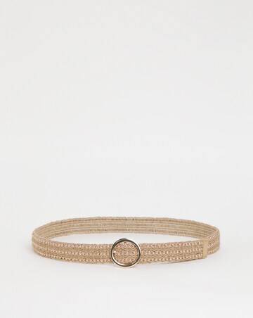 Studded Raffia Belt