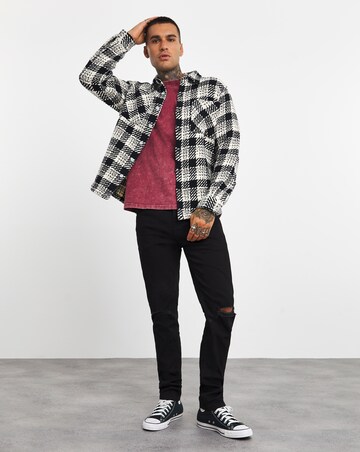 Heavy Textured Check Overshirt