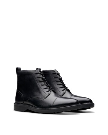 Clarks Aldwin Cap Boots - Black