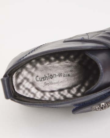 Cushion Walk Touch & Close Ankle Boot with Button Detail Wide E Fit