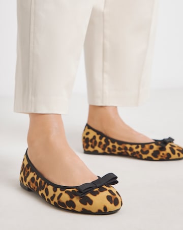 Simply Be Abundance Classic Bow Ballerina Shoes Wide E Fit