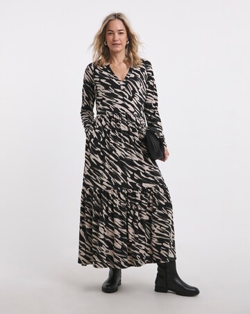 Soft Touch Long Sleeve Notch Neck Dress