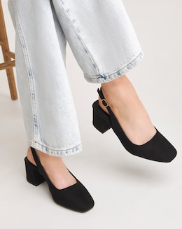 Henrietta Flexi Sole Block Heel Slingback Shoe - Extra Wide fit (EEE)