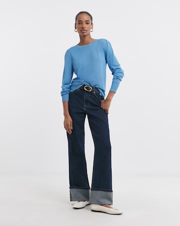 Blue Crew Neck Jumper