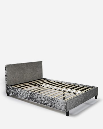 Hayden Crushed Velvet Bed Frame with 3 Layer Memory Foam Hybrid Mattress