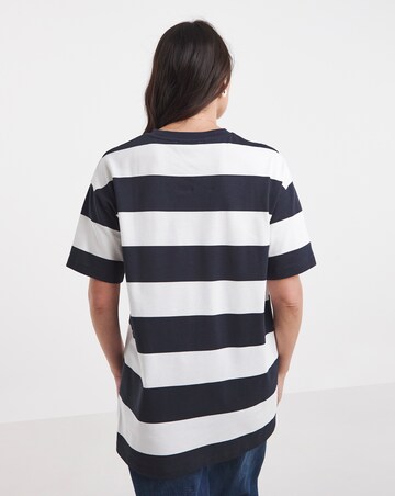 Pure Cotton Short Sleeve Wide Stripe T-Shirt