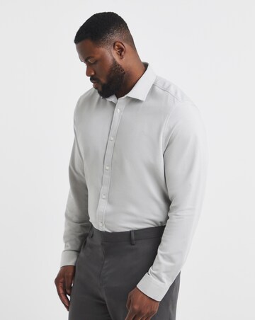 Premium Textured Cut Away Collar Shirt