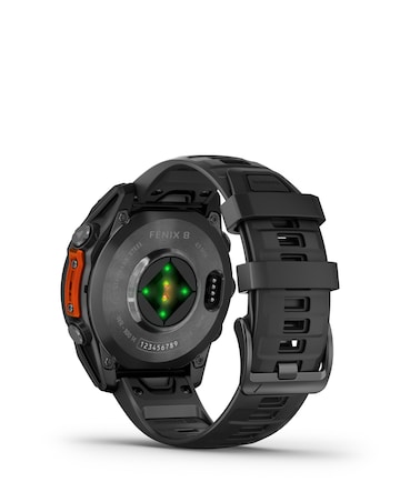 Garmin Fenix 8 47mm Amoled Smart Watch - Slate Grey with Black Silicone Band