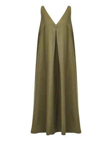 Anthology Linen Blend Swing Midi Dress