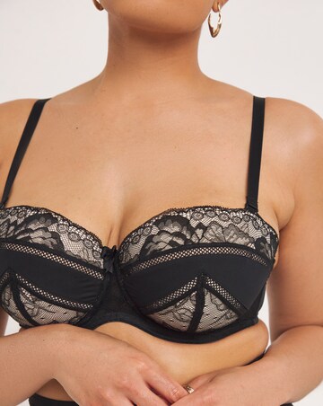 MAGISCULPT Lace And Mesh Underwire Padded Multiway Bra B-F - Black