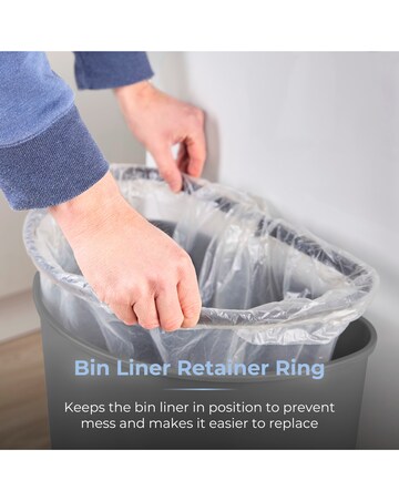 Tower Grey 50L Curved Sensor Bin
