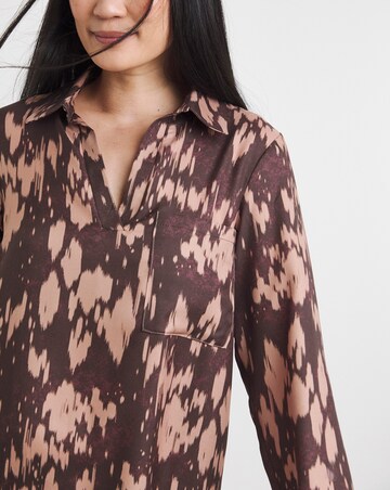 Collared Long Sleeve Tunic Dress
