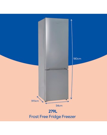 Russell Hobbs RH180FFFF1E1S Frost Free Fridge Freezer - Silver