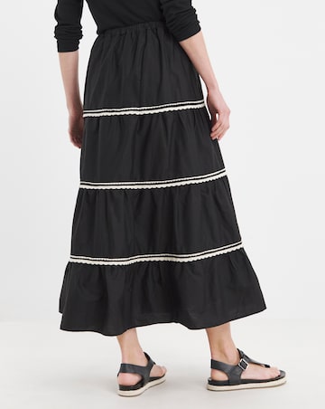 Black Tiered Maxi Skirt